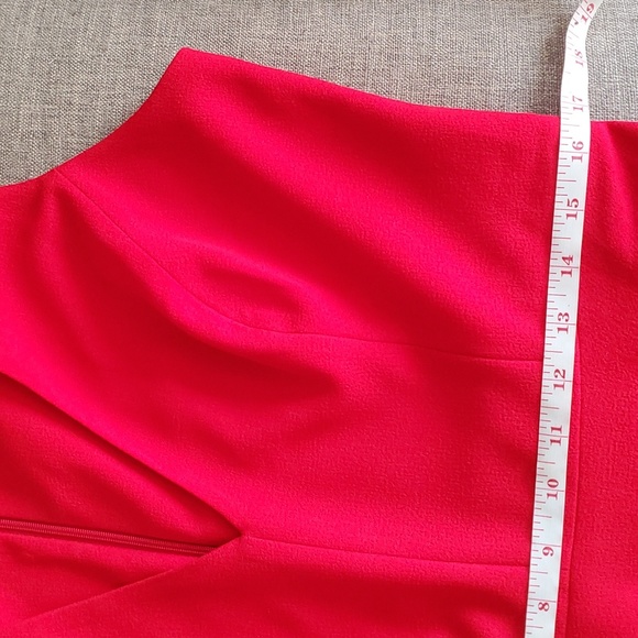 Dress the population catalina fit and flare red vneckline dress size L - Picture 16 of 17